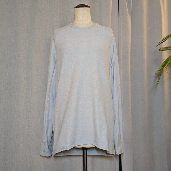 Lululemon Warm Long Sleeve Surge Gray Silver Running Run Shirt Men's Medium - Picture 4 of 9